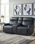 MS - Nelson Zero Gravity Power Console Loveseat With Power Headrests And Lumbar