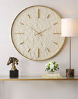 Stone Serenity - Wall Clock - Light Brown