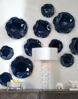 Abella - Ceramic Wall Decor (Set of 3) - Blue