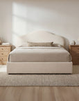 Maggie - King Storage Bed - Cream