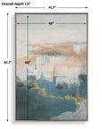 Eastside - Abstract Coastal Art - Black / Blue / Brown / Gray / Orange / Pink