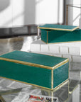 Karis - Boxes (Set of 2) - Emerald Green