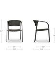 Zola - Outdoor Dining Chair (Set of 2) - Dark Brown