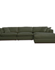 Rue - Lounge Modular Sectional - Deep Green