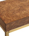 Moran - Burl Console Table - Light Brown