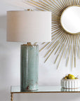 Callais - Crackled Table Lamp - Aqua