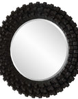 Circle Of Piers - Round Mirror - Black