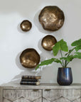 Lucky Coins - Wall Bowls (Set of 4) - Brass