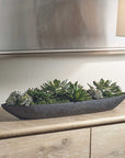 Verde - Succulent Centerpiece In Bowl - Black / Green