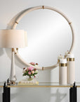 Cyprus - Round Mirror - White