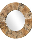 Hiram - Round Wood Mirror - Woodtone