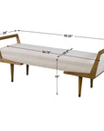 Waylon - Modern Bench - Ivory
