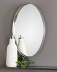 Pursley - Oval Mirror - Brushed Nickel