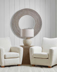 Vortex - White Washed Round Mirror