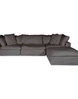 Clay - Livesmart Fabric Lounge Modular Sectional - Light Gray