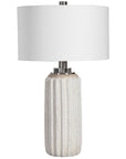 Azariah - Crackle Table Lamp - White