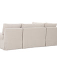 Fable - Slipcover Dining Banquette L-Shape Sectional With Slipper Chair - Beige