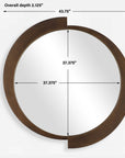 Reverse - Round Mirror - Dark Brown