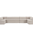 Fable - Slipcover Dining Banquette U-Shape Sectional - Beige