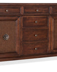 Charleston - Two Door-Six Drawer Buffet - Dark Brown