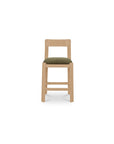 Oli - Counter Stool - Dark Green / Light Brown