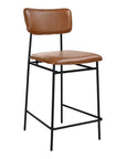 Sailor - Leather Counter Stool - Dark Brown
