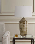 Schneider - Glazed Table Lamp - Brown / Beige
