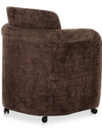 Mesto - Rolling Dining Chair - Dark Brown