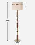 Stacked - Wooden Floor Lamp - Dark Brown