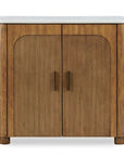 Mebarak - Reeded 2 Door Cabinet - Bronze,White,Woodtone