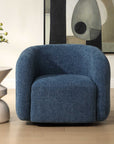 Junie - Swivel Barrel Chair - Blue
