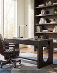 EC - Langston Executive Swivel Tilt Chair With Metal Base - Dark Brown