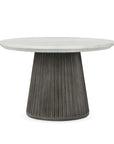 Caspia - 47" Outdoor Round Dining Table - Snowdrift White / Black