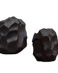 Ember Root - Teak Sculpture (Set of 2) - Black