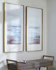 Coastline - Framed Prints (Set of 2) - Light Brown