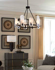 Ellipse - 10 Light Chandelier - Dark Bronze
