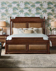 Nouveau Chic - California King Upholstered Bed - Dark Brown