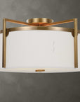 Colfax - 3 Light Semi Flush - Brass