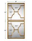 Misa - Square Mirrors (Set of 2) - Gold