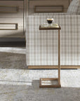 Gamora - Marble Drink Table - Gold / Green
