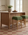 Anna - Counter Stool - Green / Light Brown