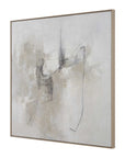 Still Crossing - Abstract Painting - Black / Brown / Gray / White