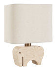 Tusk - Travertine Accent Lamp - Beige