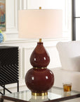 Gourd - Table Lamp - Burgundy
