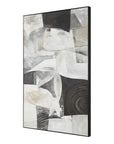 Folding - Time Framed Abstract Art - Black / Brown / Gray / White