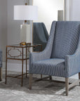 Galiot - Wingback Accent Chair - Blue