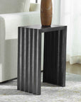 In The Groove - Aluminum Accent Table - Black