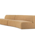 Naomi - 2 Piece Wave Modular Sectional - Golden Yellow