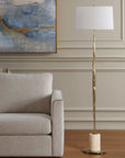 Halen - Brass Floor Lamp - Brass,Gold