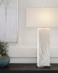 Pillar - Marble Table Lamp - White